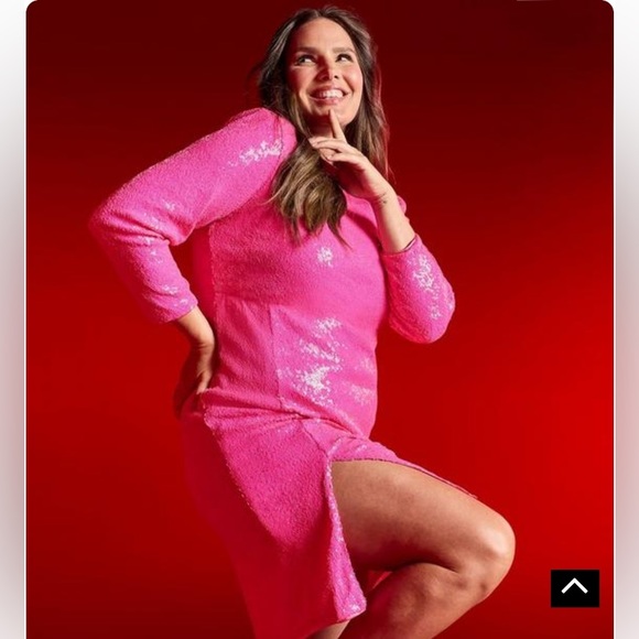 torrid Dresses & Skirts - NWT Torrid At the Knee Pink Sequin Dress Sz 22